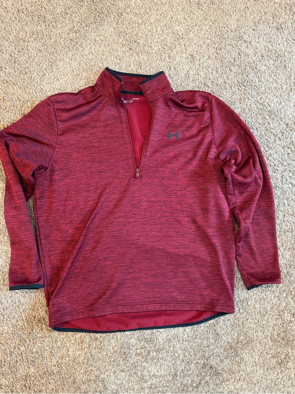 Under Armour Men’s Heathered Maroon Quarter-Zip Pullover